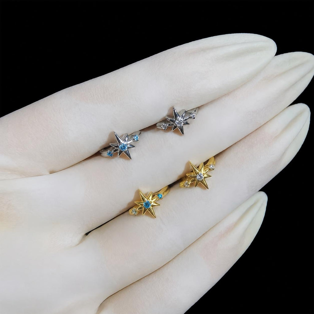Titanium Starburst Septum Clicker detail 3