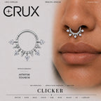 Titanium Spike CZ Septum Clicker