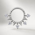 Titanium Spike CZ Septum Clicker detail 8