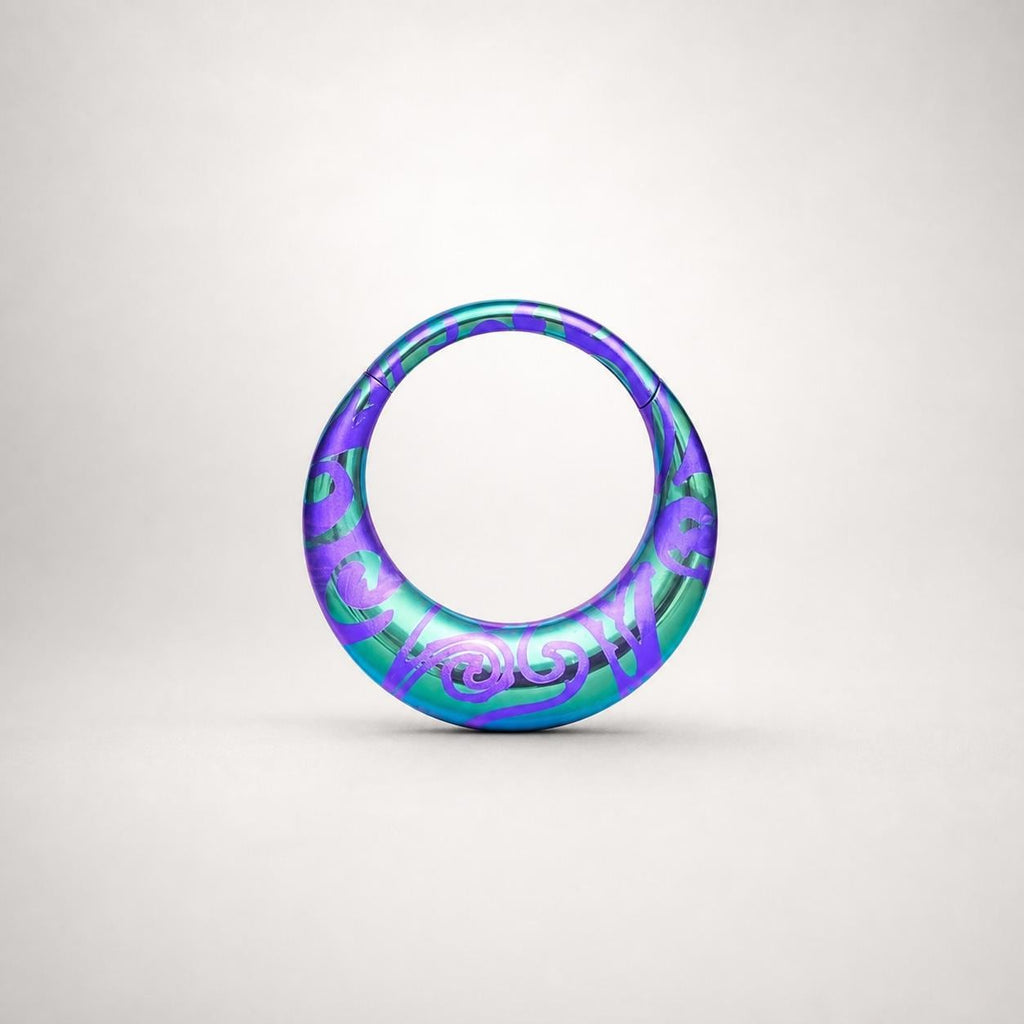 Titanium Crescent Septum Clicker detail 9