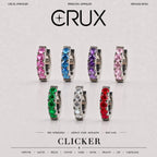 Titanium Colorful CZ Septum Clicker
