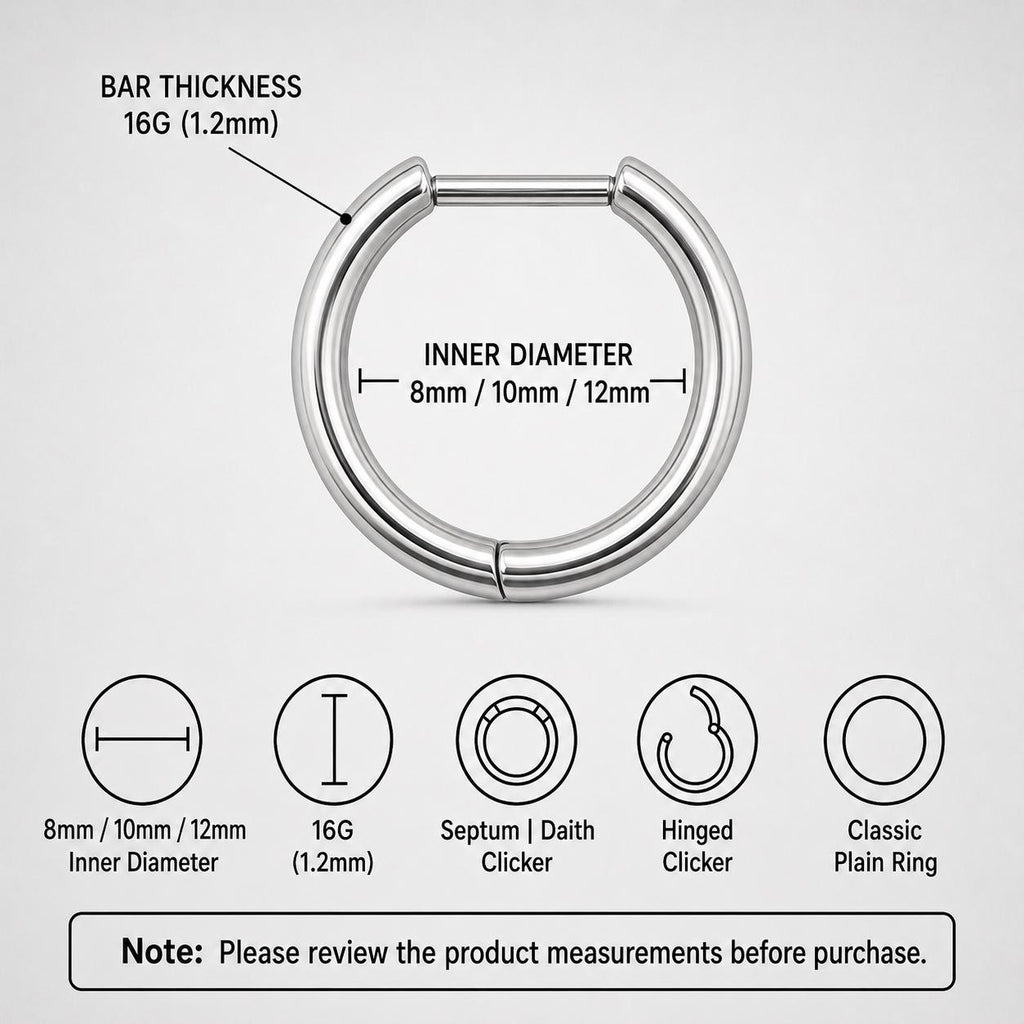 Titanium Classic Septum Clicker detail 8