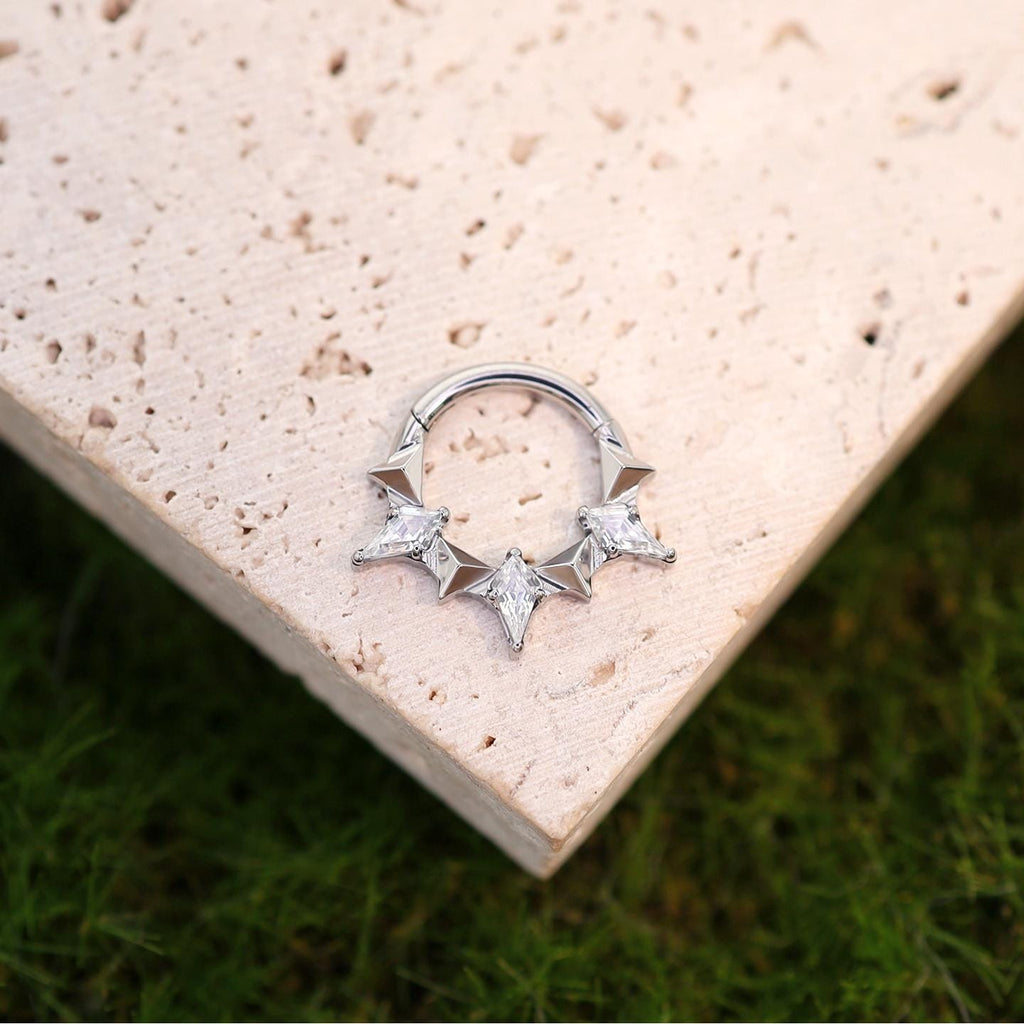 Titanium Star Septum Clicker detail 3