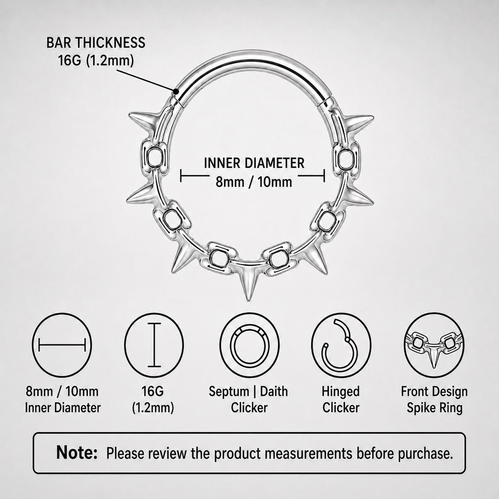 Titanium Thorn Spike Septum Clicker detail 5