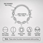 Titanium Thorn Spike Septum Clicker detail 5