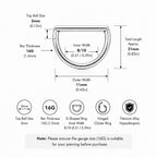 Titanium D-Shape Septum Clicker detail 7