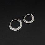 Titanium Pavé CZ Septum Clicker detail 4