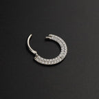 Titanium Pavé CZ Septum Clicker detail 6