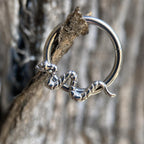 Titanium Snake Septum Clicker detail 5