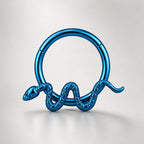 Titanium Snake Septum Clicker detail 10