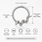 Titanium Snake Septum Clicker detail 11