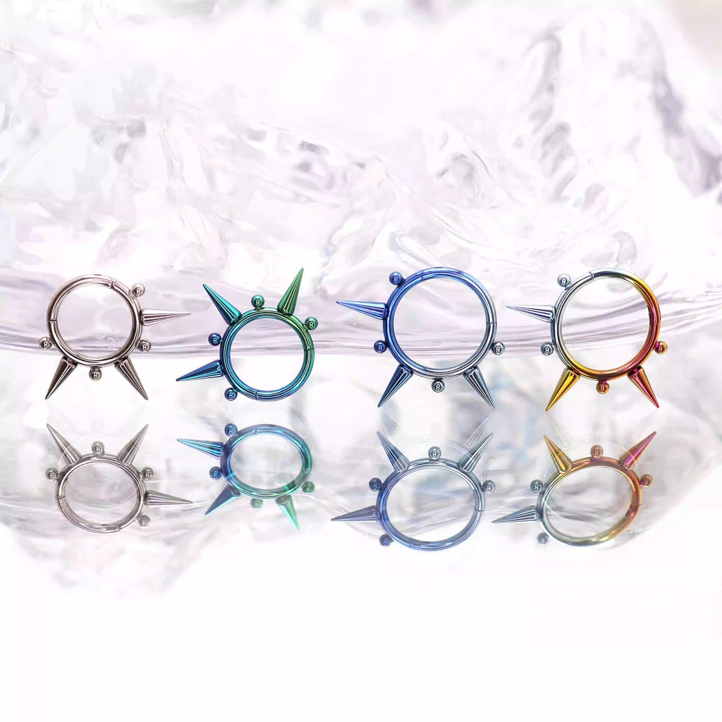 Titanium Spike & Ball Septum Clicker detail 3