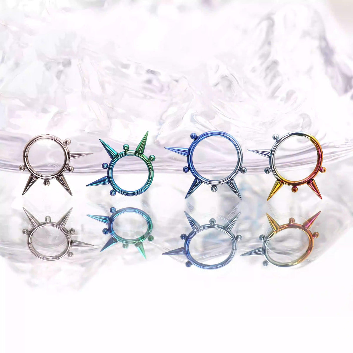 Titanium Spike & Ball Septum Clicker detail 3