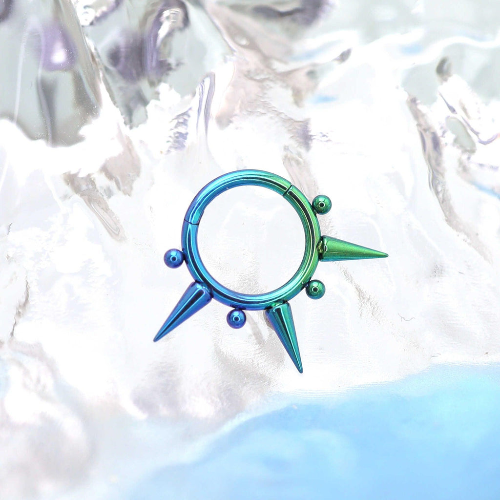 Titanium Spike & Ball Septum Clicker detail 4