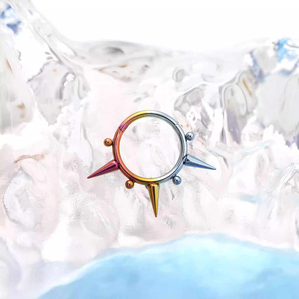 Titanium Spike & Ball Septum Clicker detail 7
