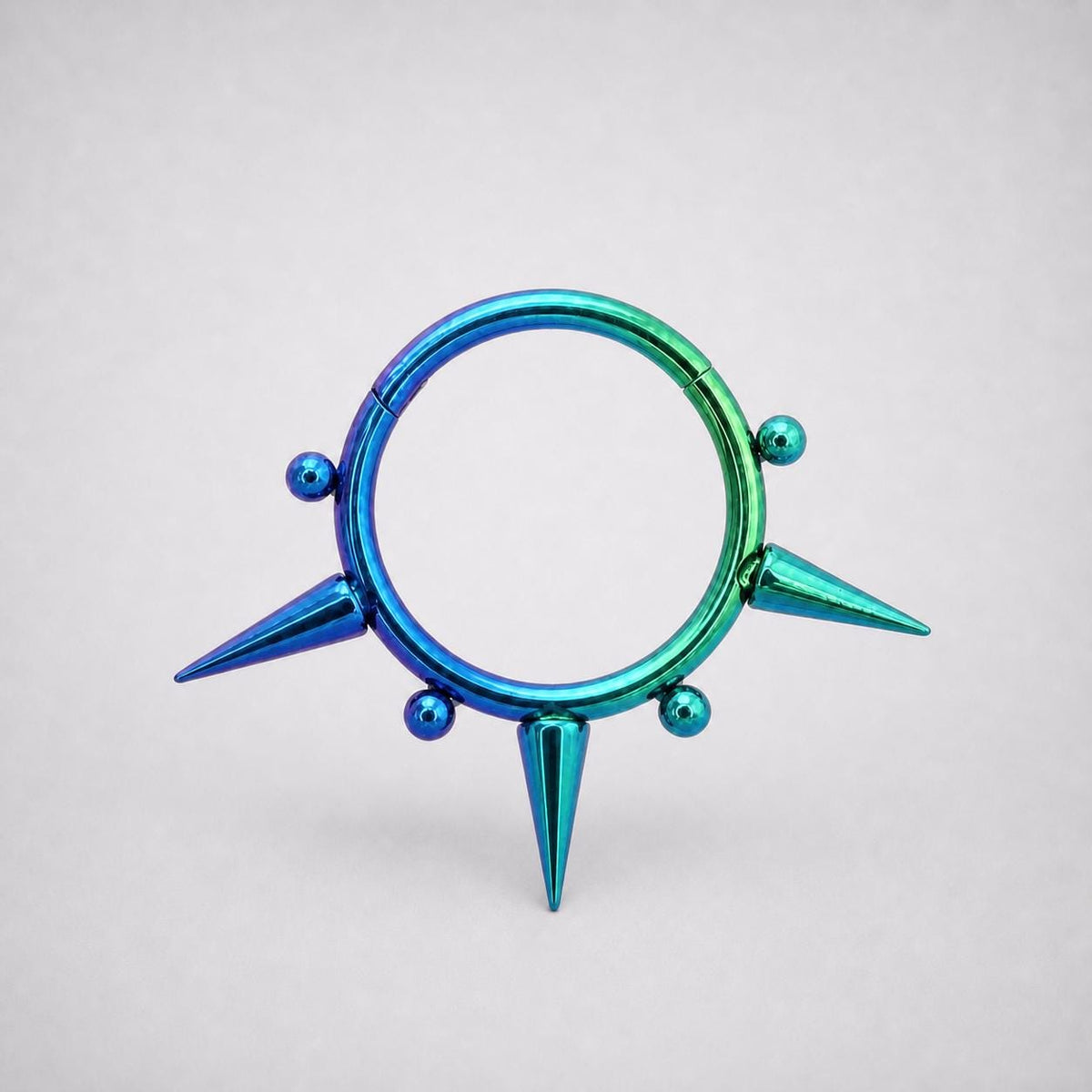 Titanium Spike & Ball Septum Clicker detail 10