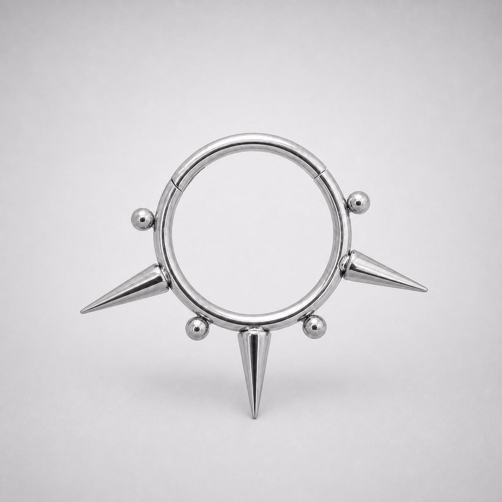 Titanium Spike & Ball Septum Clicker detail 11