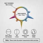 Titanium Spike & Ball Septum Clicker detail 12