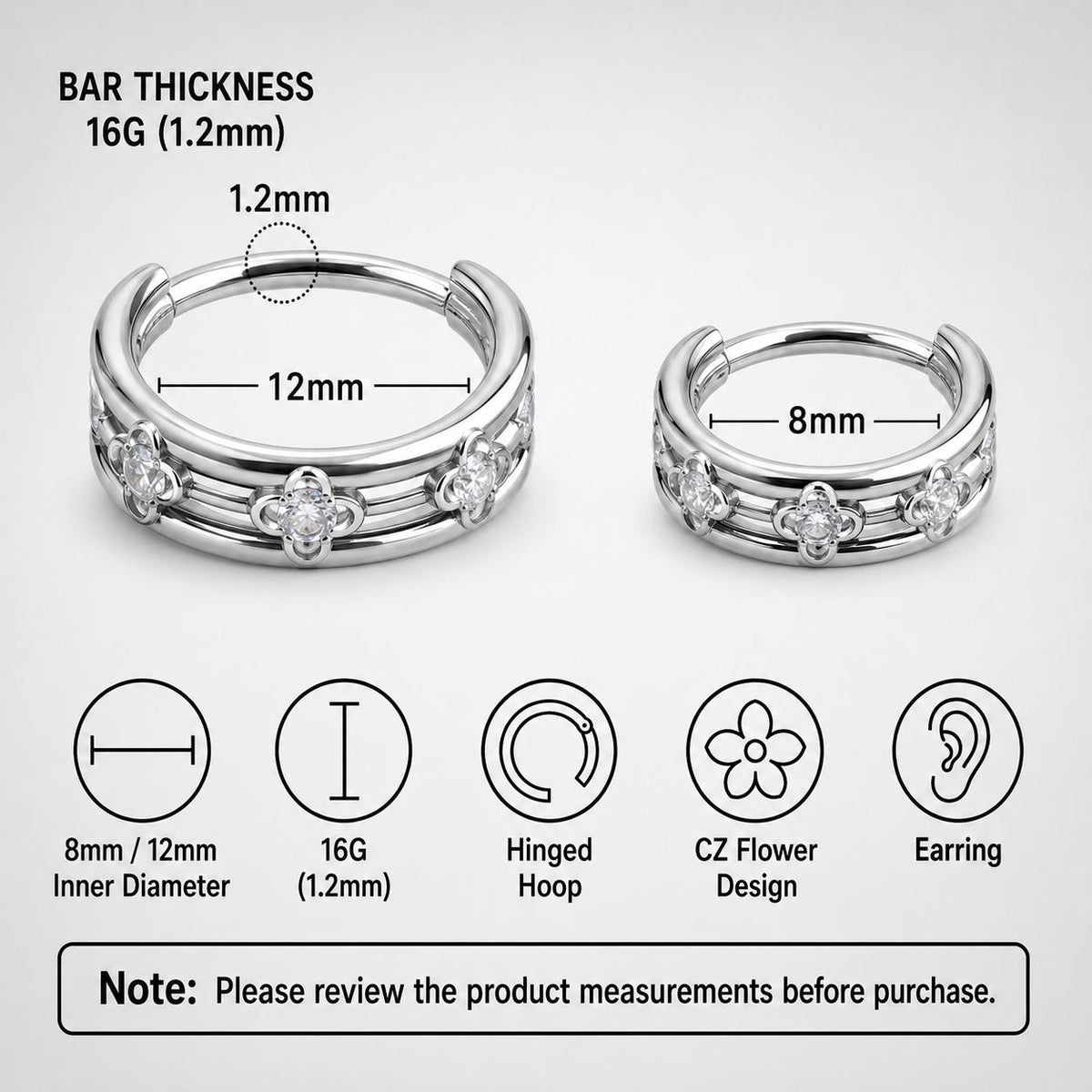 Titanium Four-Leaf Clover Septum Clicker detail 13