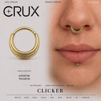 Titanium Triple Hoop Septum Clicker