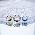 Titanium Triple Hoop Septum Clicker detail 3