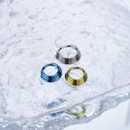 Titanium Triple Hoop Septum Clicker detail 4