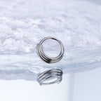 Titanium Triple Hoop Septum Clicker detail 7