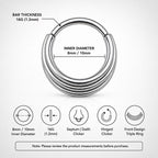Titanium Triple Hoop Septum Clicker detail 12