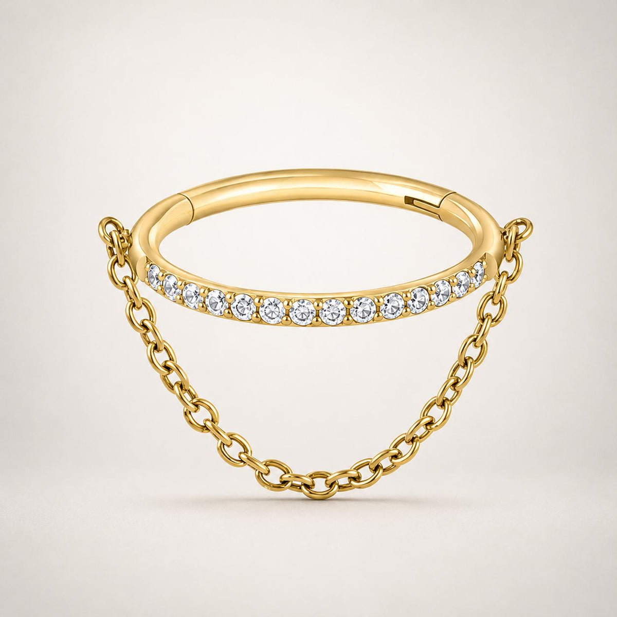 Titanium Triple Chain Septum Clicker detail 13
