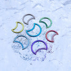 Titanium Crescent Moon Septum Clicker detail 3