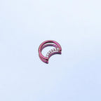 Titanium Crescent Moon Septum Clicker detail 5