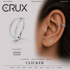 Titanium Double Hoop Studded Septum Clicker
