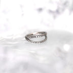 Titanium Double Hoop Studded Septum Clicker detail 3