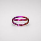 Titanium Double Hoop Studded Septum Clicker detail 6