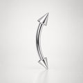 Twin Fang Titanium Eyebrow Barbell detail 6