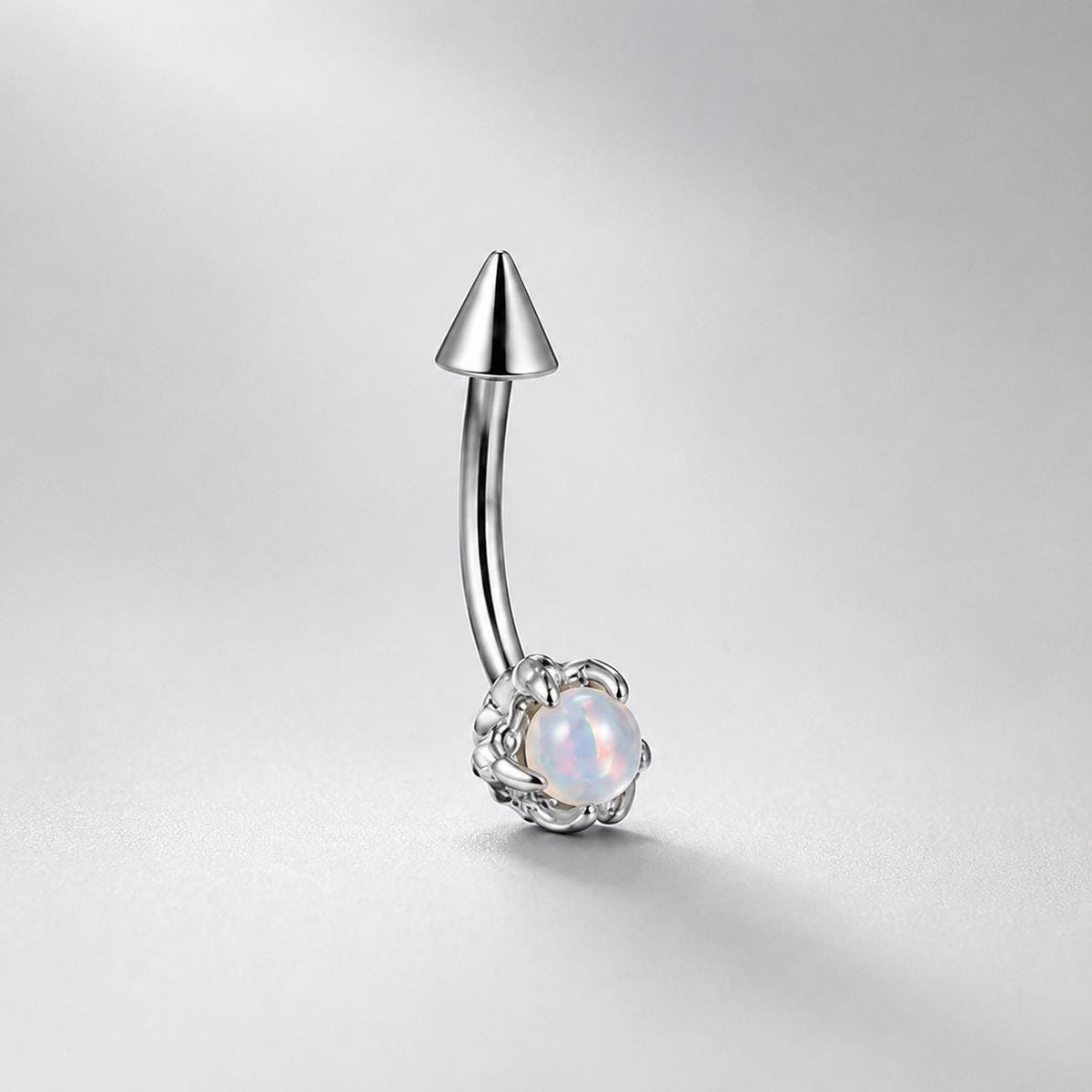 Dragon Claw Gem Titanium Eyebrow Barbell detail 3