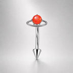 Saturn Opal Titanium Eyebrow Barbell detail 6