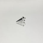 Pavé CZ Spike Titanium Eyebrow Barbell detail 3