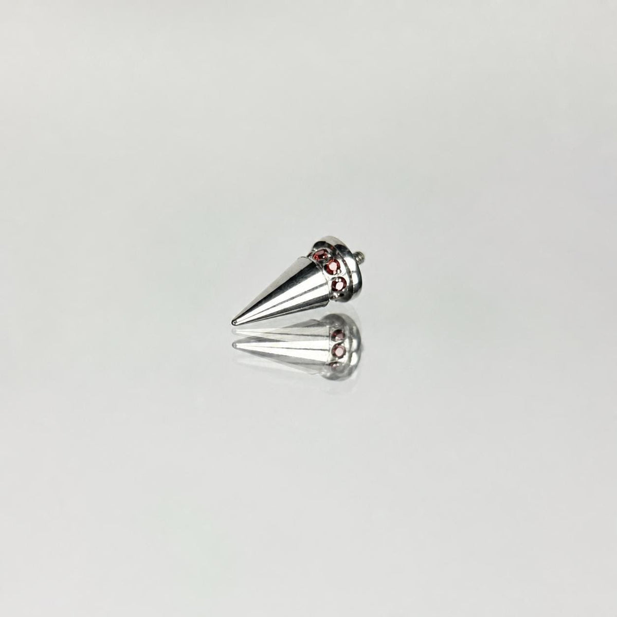 Pavé CZ Spike Titanium Eyebrow Barbell detail 5