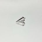 Pavé CZ Spike Titanium Eyebrow Barbell detail 6