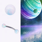 Opal Ball Titanium Eyebrow Barbell detail 10