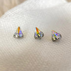Crystal Spike Titanium Eyebrow Barbell detail 2