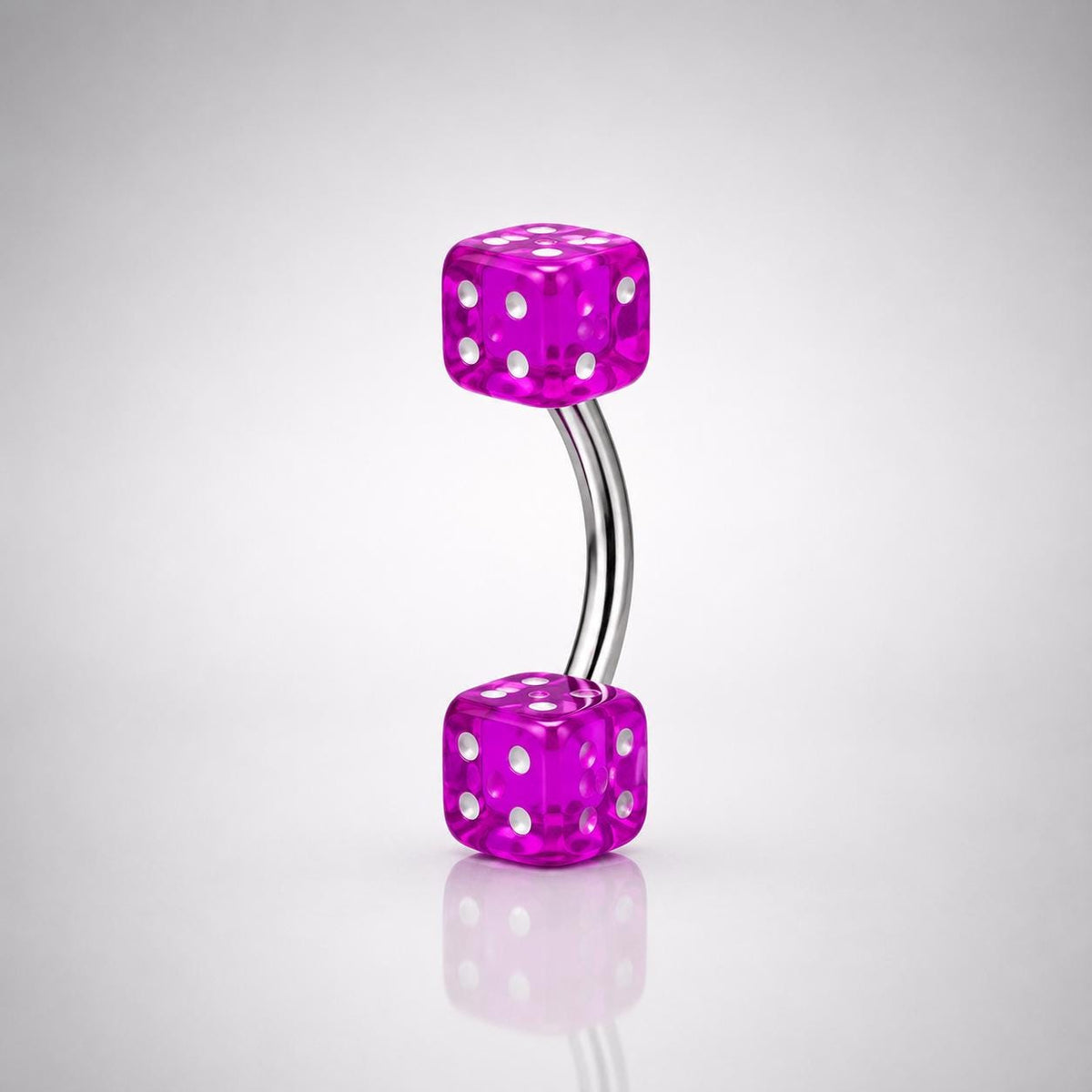 Colorful Dice Titanium Eyebrow Barbell detail 5