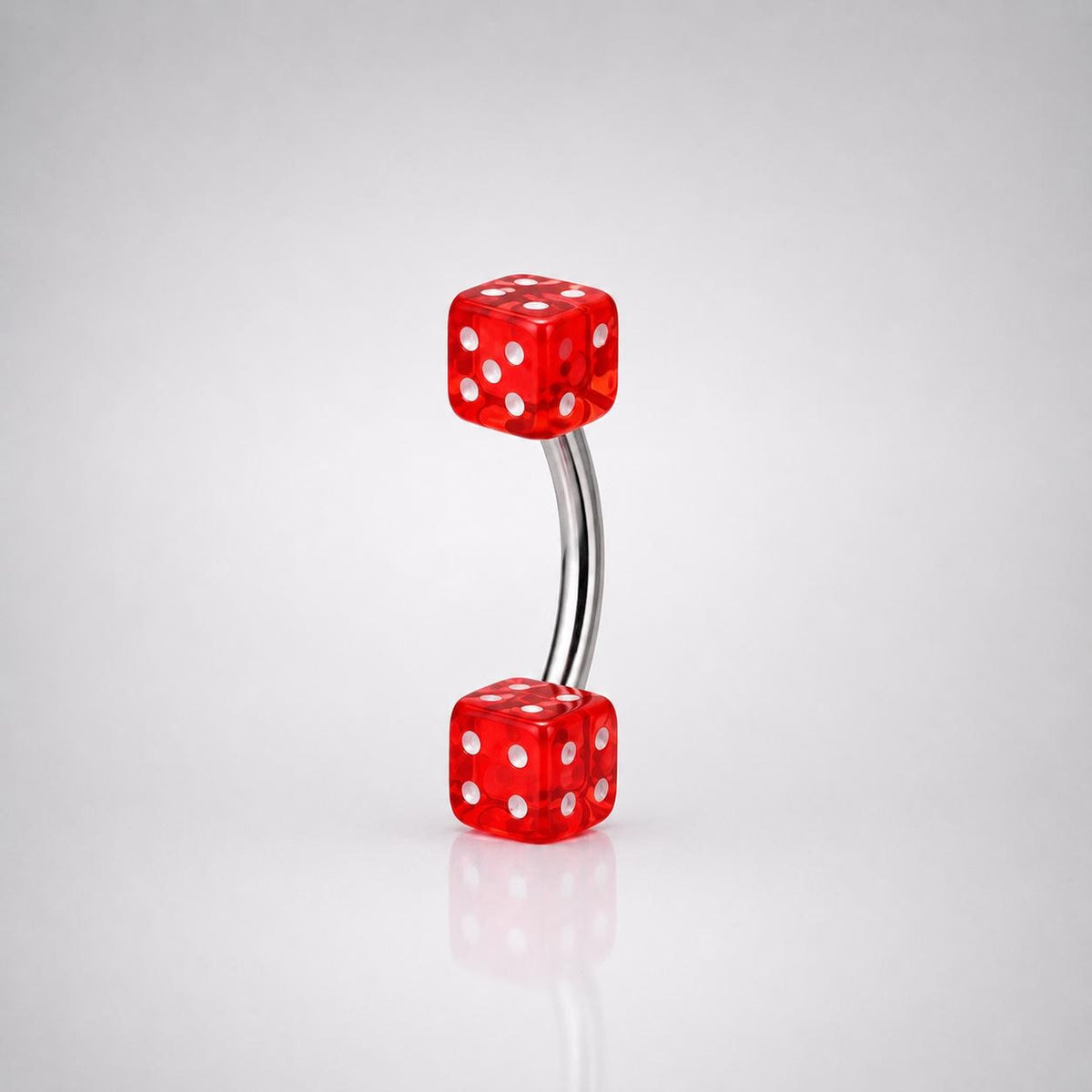 Colorful Dice Titanium Eyebrow Barbell detail 6