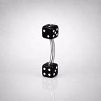 Colorful Dice Titanium Eyebrow Barbell detail 8