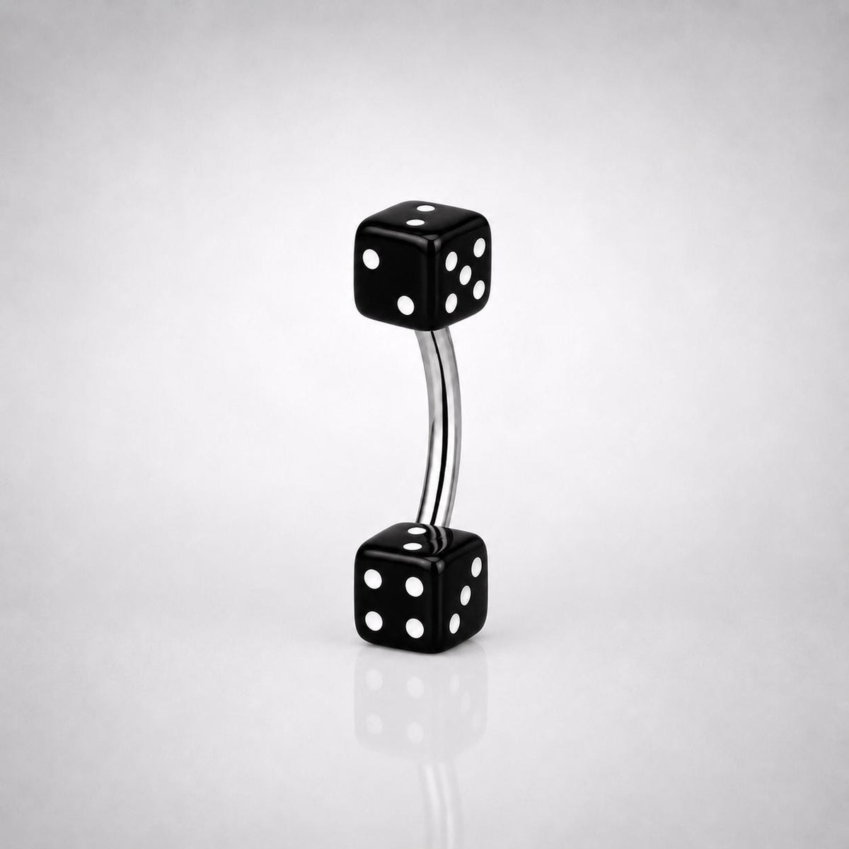 Colorful Dice Titanium Eyebrow Barbell detail 8