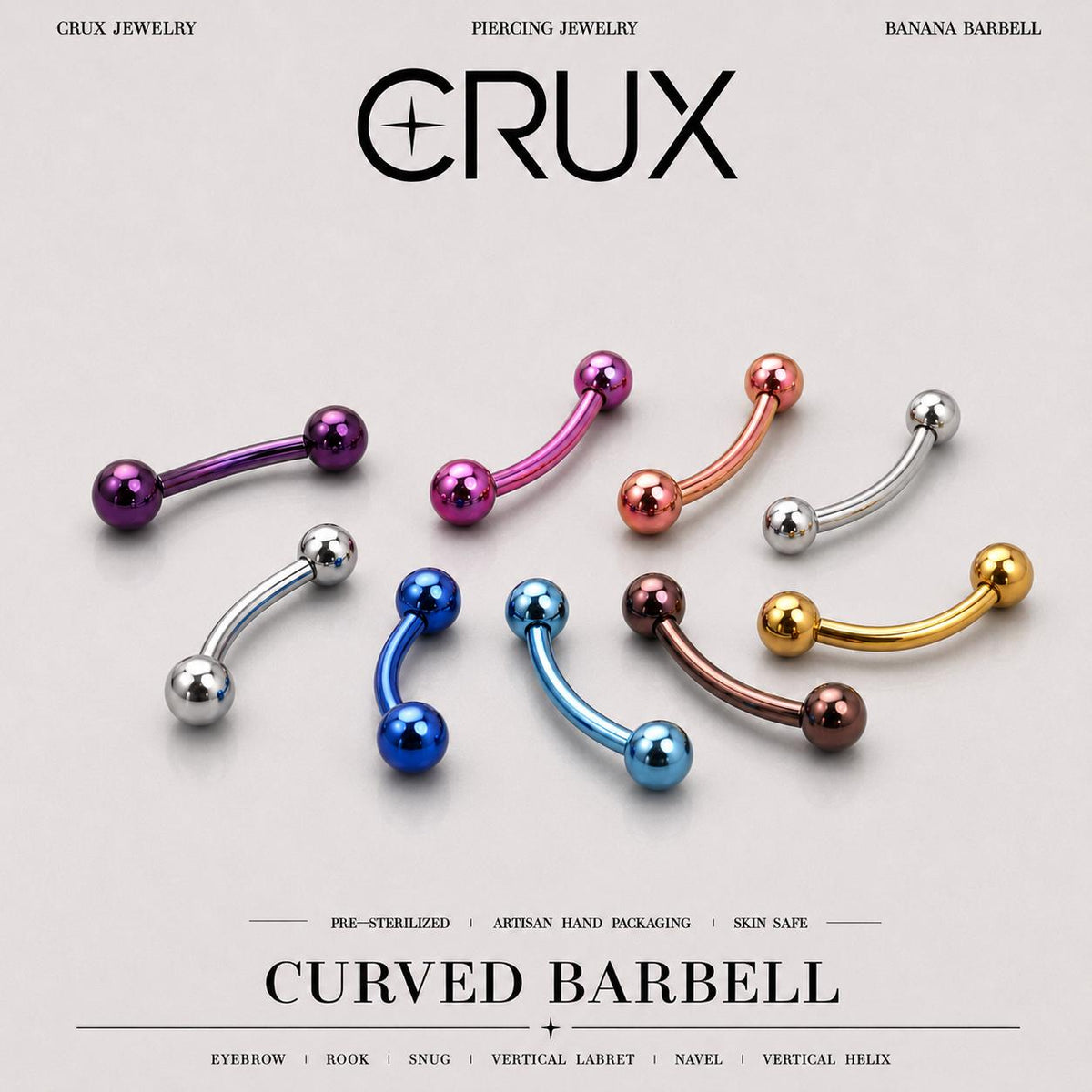 Classic Titanium Curved Barbell