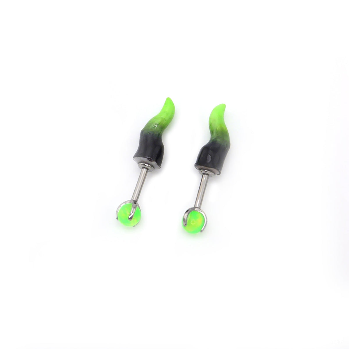 CRUX - PAIR OF Satan Demon Horn Titanium Cartilage Studs - product image 2