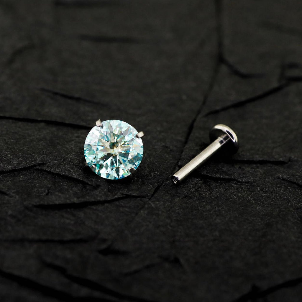 ETSY 4553729999 | IMAGE 2 | Emerald Green Moissanite Flat Back Stud