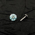ETSY 4553729999 | IMAGE 2 | Emerald Green Moissanite Flat Back Stud